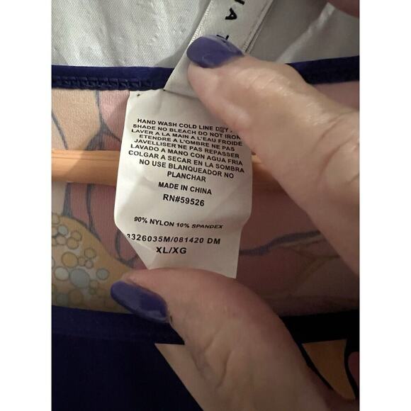 Trina Turk Women Breeze Swim Cover Up Tunic Floral Multi Color Size XL Beach - Picture 5 of 6